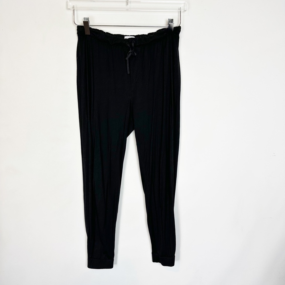 COPY - Cuyana Organic Pima Cotton Tapered Lounge Pant Blackn S/M